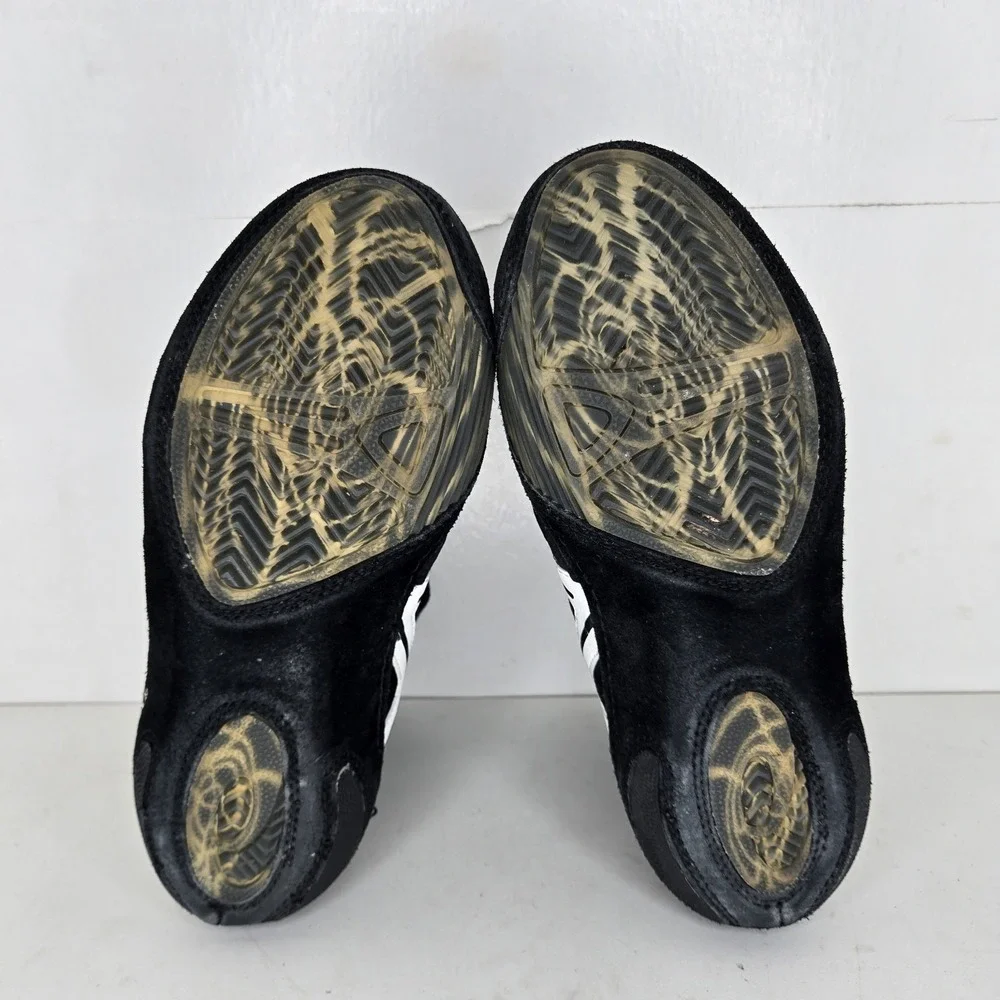 Asics Jackal Vintage Wrestling Shoes Men's Sz 8 RARE‎ P2 2003 Black Suede Boxing